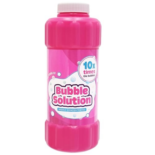 Chochkees Pink 16oz Concentrated Bubble Solution Refills up to 125 Gallons NonToxic Concentrated Solution for Bubble Machines Giant Bubble Wands Bubble Gun and Blowers - Image 1