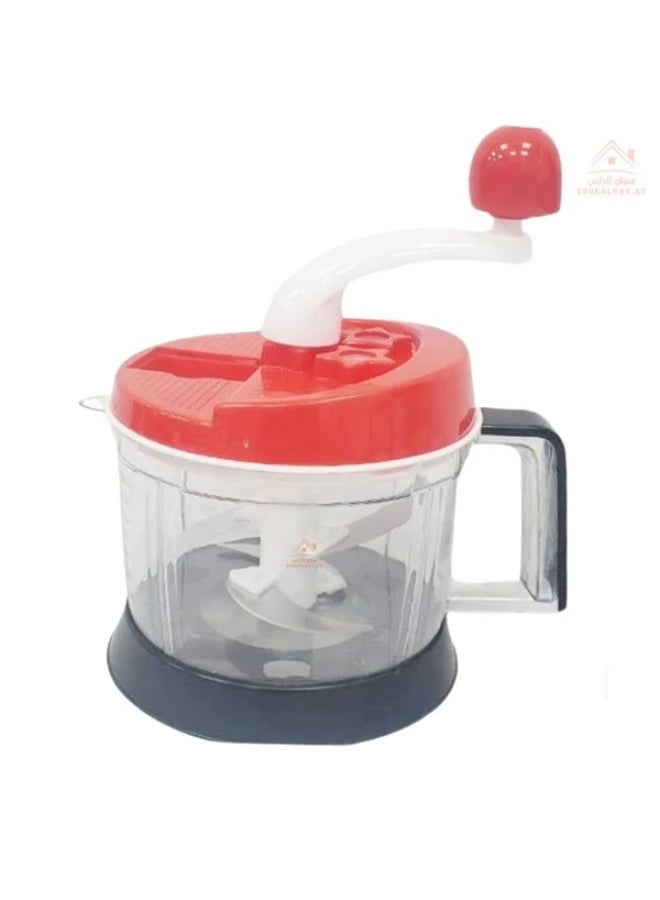 mini food machine 2L manual hand food processor & copper multi - blade design  - Image 1