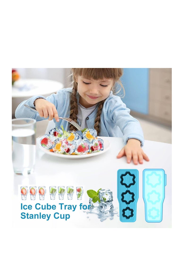 Generic - Snowflake Ice Cube Tray, Snowflake Shape Silicone Ice Cube Mold, Non-stick Ice Cube Maker, Soft Ice Cube Mold, Easy Demoulding Ice Cube Tray with Lid, Ice Cube Trays for freezer, Coffee, Tea - Image 1
