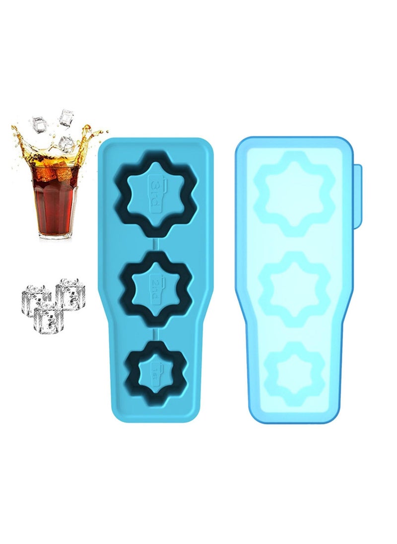 Generic - Snowflake Ice Cube Tray, Snowflake Shape Silicone Ice Cube Mold, Non-stick Ice Cube Maker, Soft Ice Cube Mold, Easy Demoulding Ice Cube Tray with Lid, Ice Cube Trays for freezer, Coffee, Tea - Image 1