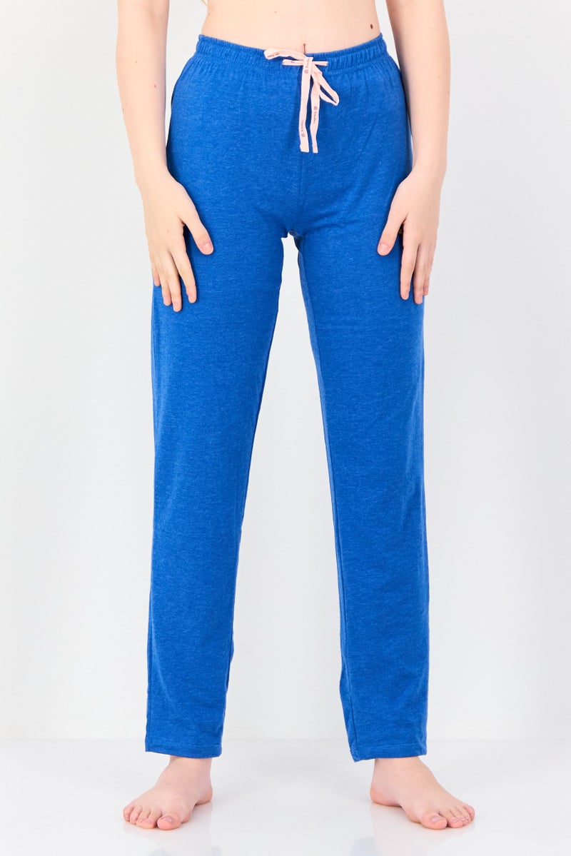 zivame Rosaline By Zivame Women Grapic Print Drawstring Sleepwear Pyjama, Blue - Image 1