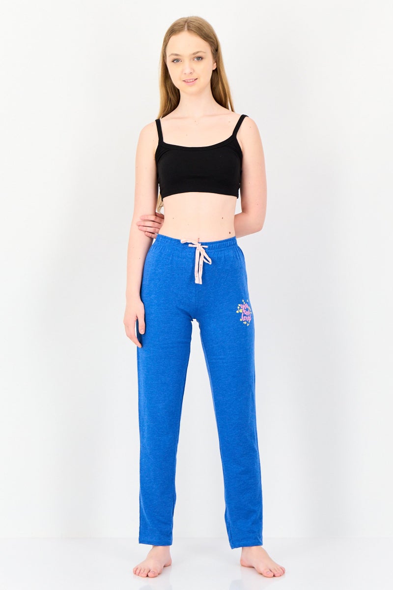 zivame Rosaline By Zivame Women Grapic Print Drawstring Sleepwear Pyjama, Blue - Image 4