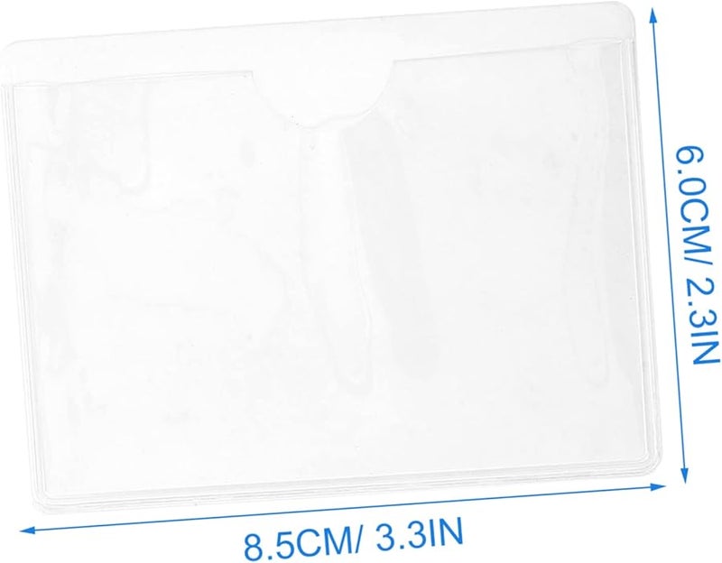 Self Adhesive Card Pockets 100pcs Clear Plastic Business Card Holder Index Sleeves - Image 5