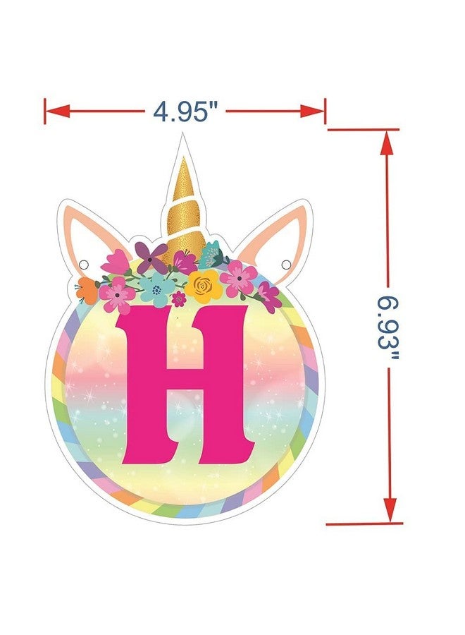 FI - FLICK IN 16 pcs Happy Birthday Unicorn Banner Unicorn Theme Birthday Party Unicorn Cutouts Props & Cake Topper Birthday Decoration Items for Girls Party Supplies (Pack of 16,Multicolor) - Image 5