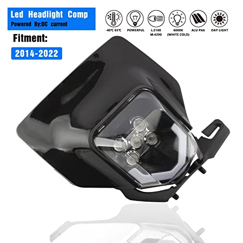 ABCERRSI ABCRRSI Dirt Bike Headlights,Dirtbike LED Headlight Kit Motorcycle Head Lamp Light Kit Universal for Most Pit Bike Enduro,Replacement Headlamp Frontlight for ATV 2017-2022 Husqvarna FE250 FE350 FE45 - Image 5