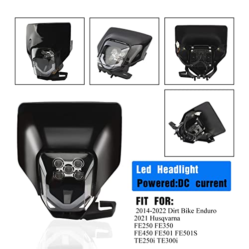 ABCERRSI ABCRRSI Dirt Bike Headlights,Dirtbike LED Headlight Kit Motorcycle Head Lamp Light Kit Universal for Most Pit Bike Enduro,Replacement Headlamp Frontlight for ATV 2017-2022 Husqvarna FE250 FE350 FE45 - Image 3