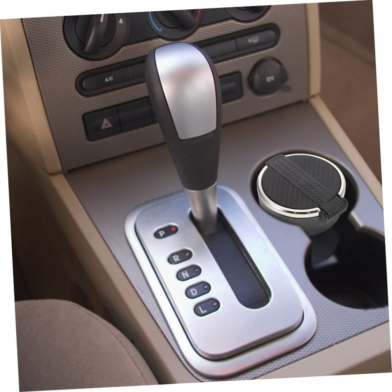Black Portable Car Ashtray With Lid High Temperature Resistant Keeps Interior Clean - Image 3
