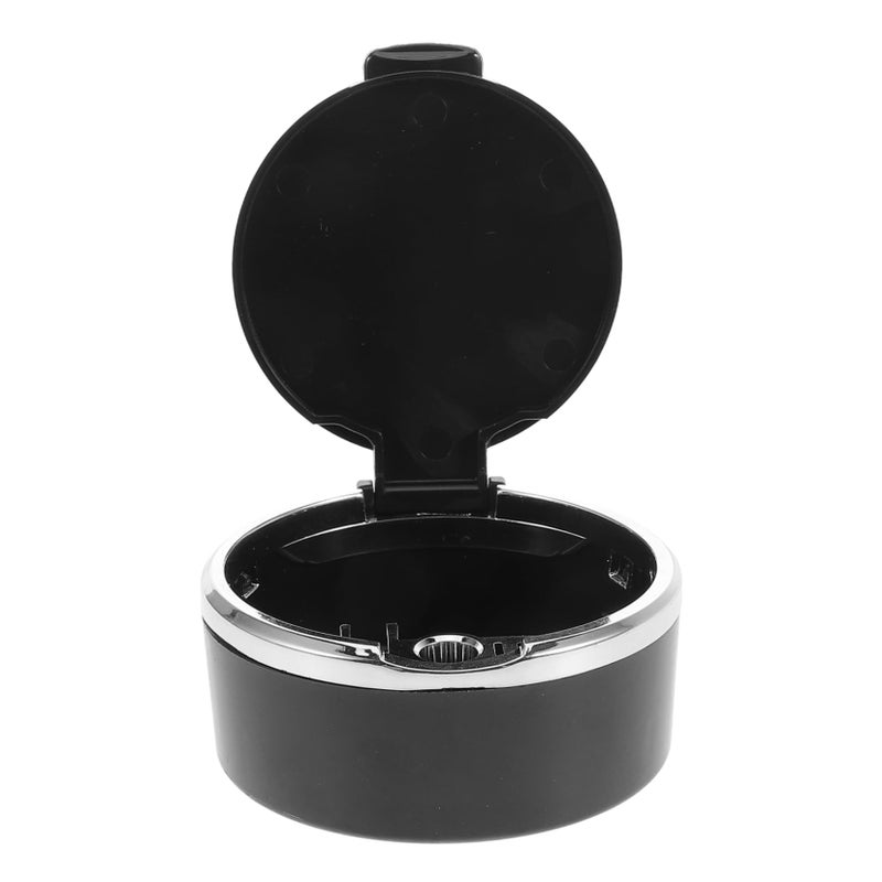 Black Portable Car Ashtray With Lid High Temperature Resistant Keeps Interior Clean - Image 5