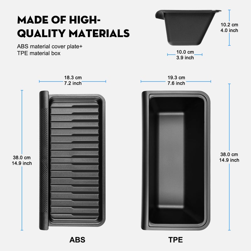 KUNIST 2PCS Under Seat Storage Box for 2026 Tesla Model Y Juniper,Hidden Organizer Tray Underseat Bins with Lid Cover for 2025-2026 Tesla New Model Y Juniper (Launch Series) Interior Accessories - Image 2