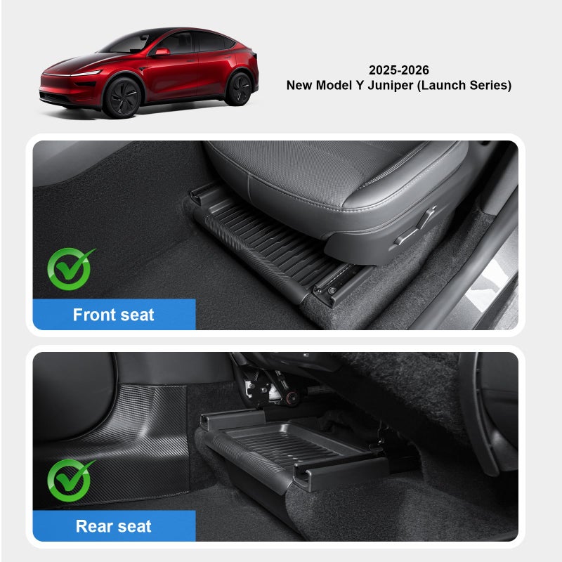 KUNIST 2PCS Under Seat Storage Box for 2026 Tesla Model Y Juniper,Hidden Organizer Tray Underseat Bins with Lid Cover for 2025-2026 Tesla New Model Y Juniper (Launch Series) Interior Accessories - Image 4
