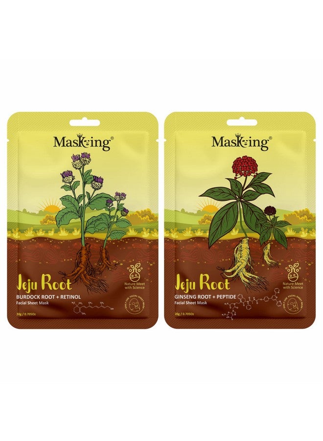 MASKING Beauty and Jeju Facial sheet mask combo set for skin Brightening, Ideal for men and Women, Pack of 4 - Image 3