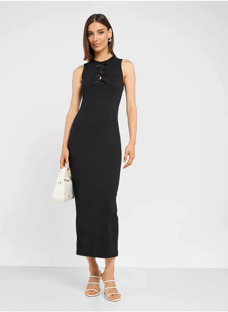 Ginger Bow Detail Shift Dress