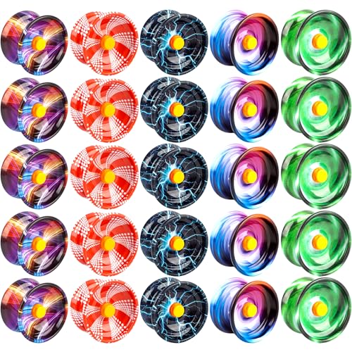 Norcoin 25 Pack YoYo Alloy Response Balls Bulk Colorful Response YoYo Metal Automatic Return Technology Balls for Beginners Boys Adult Training Party Gifts - Image 1