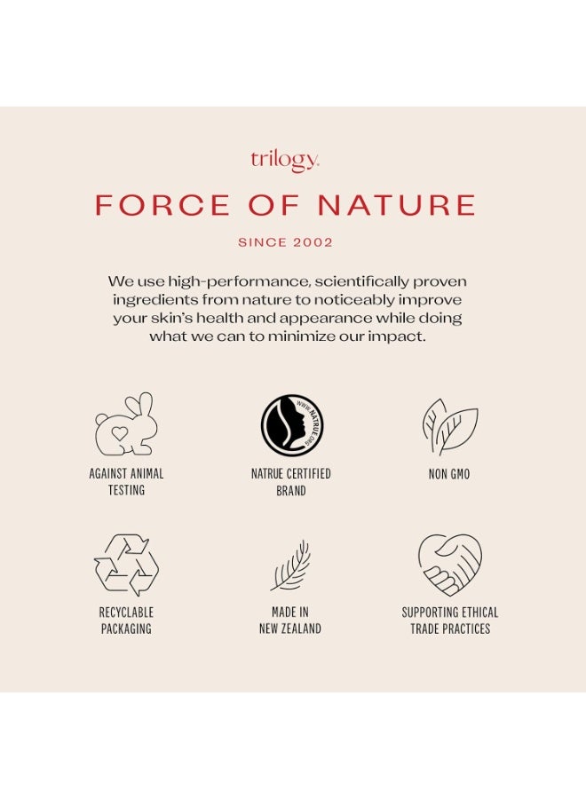 Trilogy زيت الورد ثلاثي الأبعاد مضاد للأكسدة +، زيت جمال مرطب ومصلح معتمد عضوي، 1.0 أونصة سائلة - Image 2