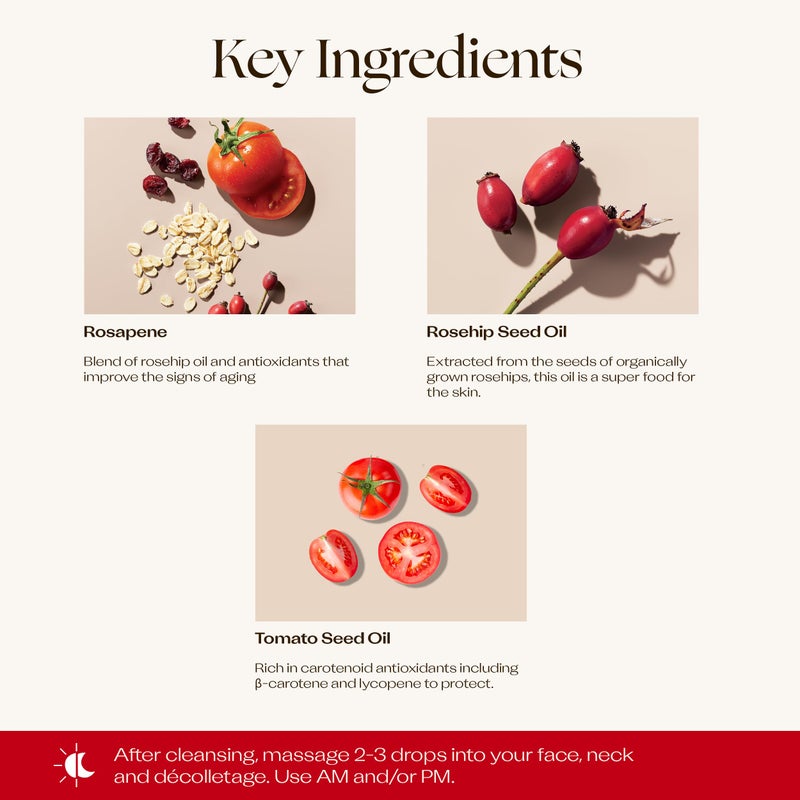 Trilogy زيت الورد ثلاثي الأبعاد مضاد للأكسدة +، زيت جمال مرطب ومصلح معتمد عضوي، 1.0 أونصة سائلة - Image 5