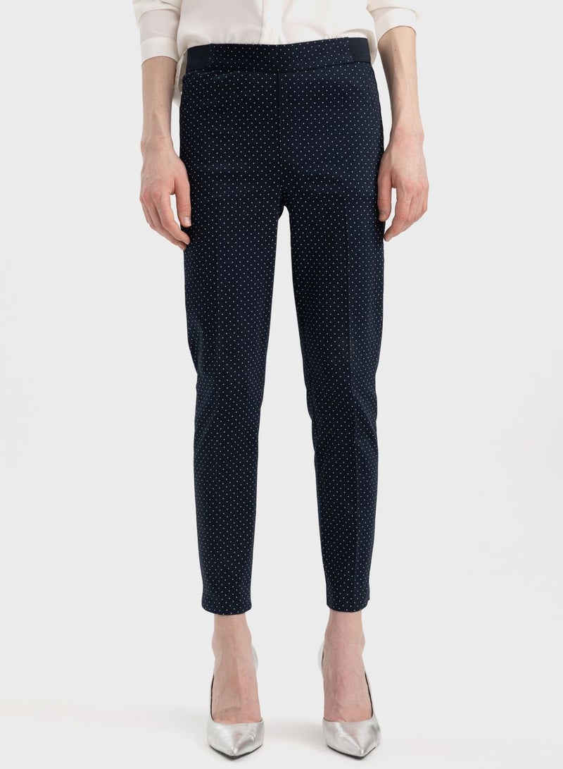 DeFacto Cigarette Fit Regular Hem Satin Trousers - Image 1