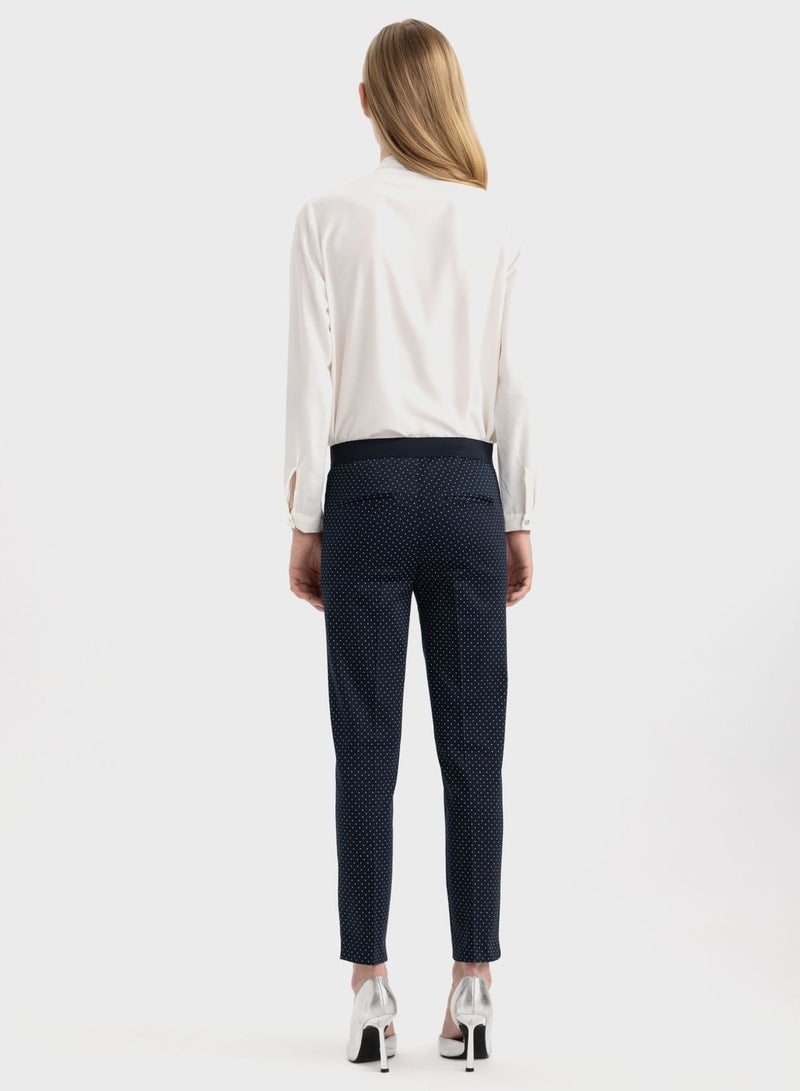 DeFacto Cigarette Fit Regular Hem Satin Trousers - Image 2