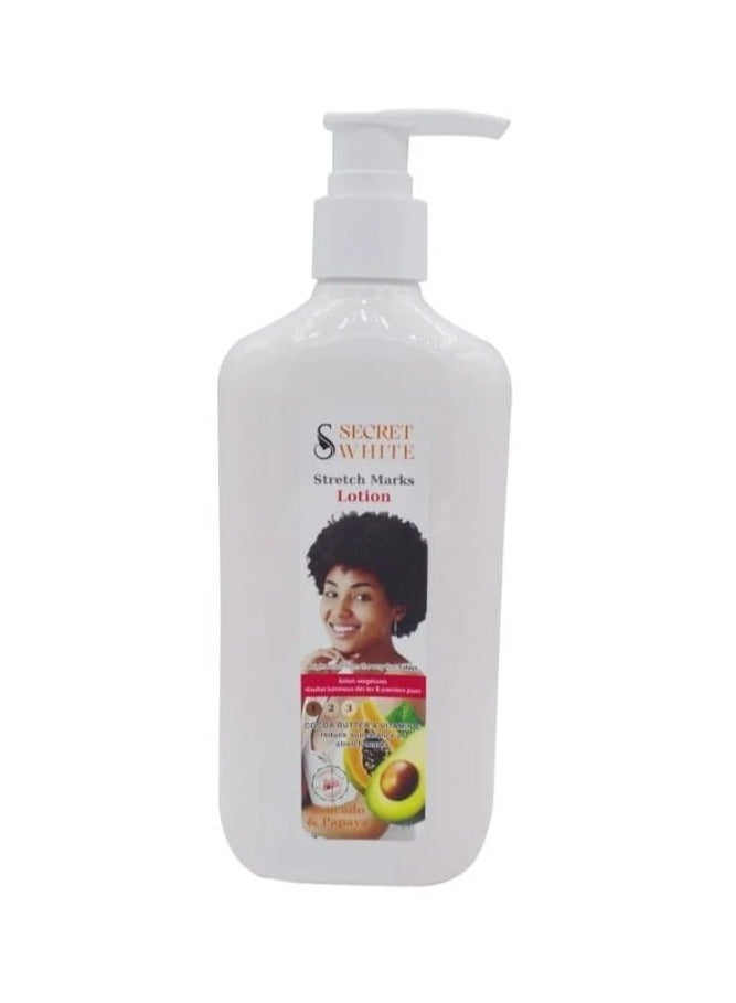 سيكريت وايت لوشن لعلامات التمدد بالأفوكادو والبابايا 250 مل - Image 1