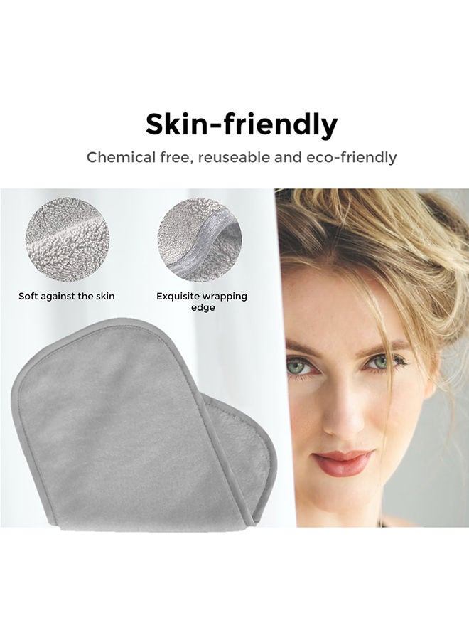 Wownect [4 in 1] Makeup Remover Cloth Reusable Microfiber Face Towel Washable, Square Facial Cleansing Cloth, Makeup Hair Band for Sports Yoga Gym Band [Machine Washable] - Image 3