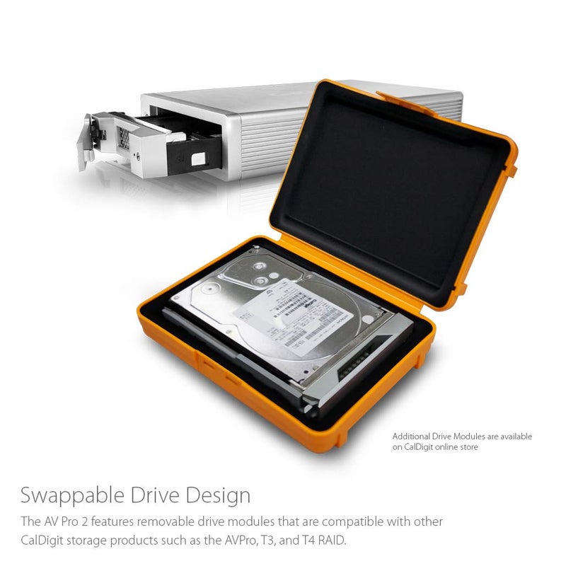 CalDigit AV Pro 2 Storage Hub USB C External Hard Drive - Charge up to 30W, Compatible with USB-C and Thunderbolt Type-C Computers (0TB Enclosure Kit) - Image 3