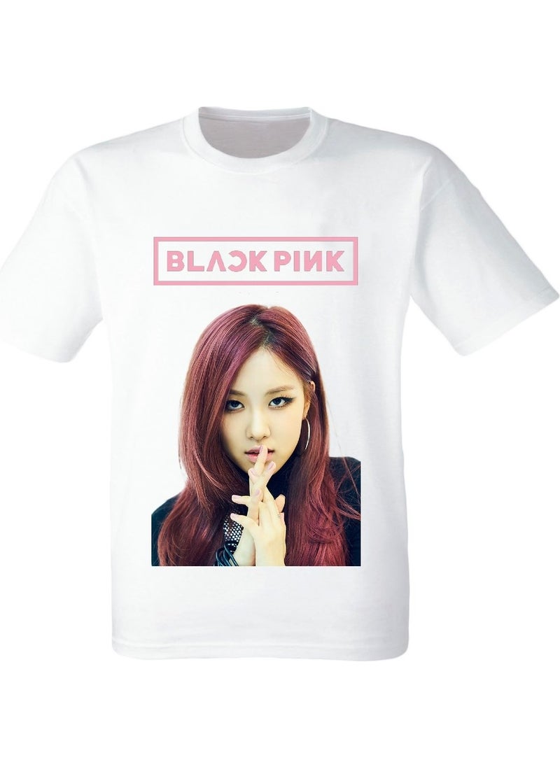 Black Pink - Rose - Digital Printed Kids White T-Shirt 