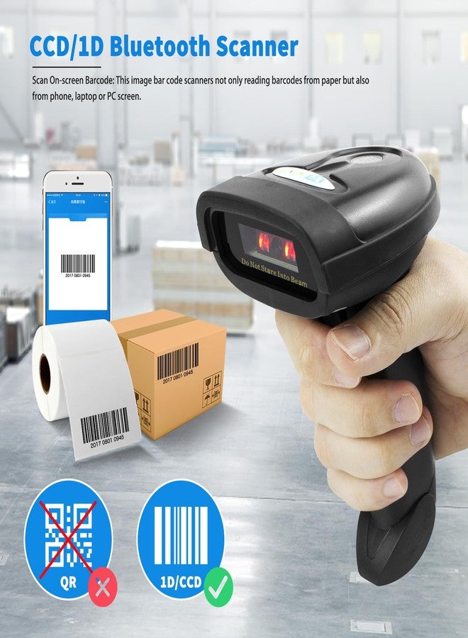 NETUM CCD Barcode Scanner 1D Bluetooth 2.4GHz Wired Cable Barcode Reader NT-1228BC - Image 2