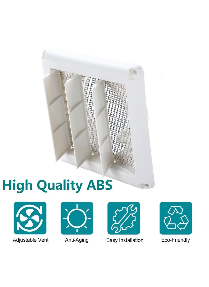 KASTWAVE Air Vent Grille Cover Tech Drive Vent Louvered Outdoor Dryer Vent Cover for Home Office Bathroom Toilet  - Image 4