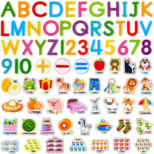 PENGFULL Felt Learning Letters Numbers Pieces75 Felt Board Pieces for Felt Flannel BoardAlphabet ABC for Toddlers for KindergartenPreschoolToddlers - Image 1