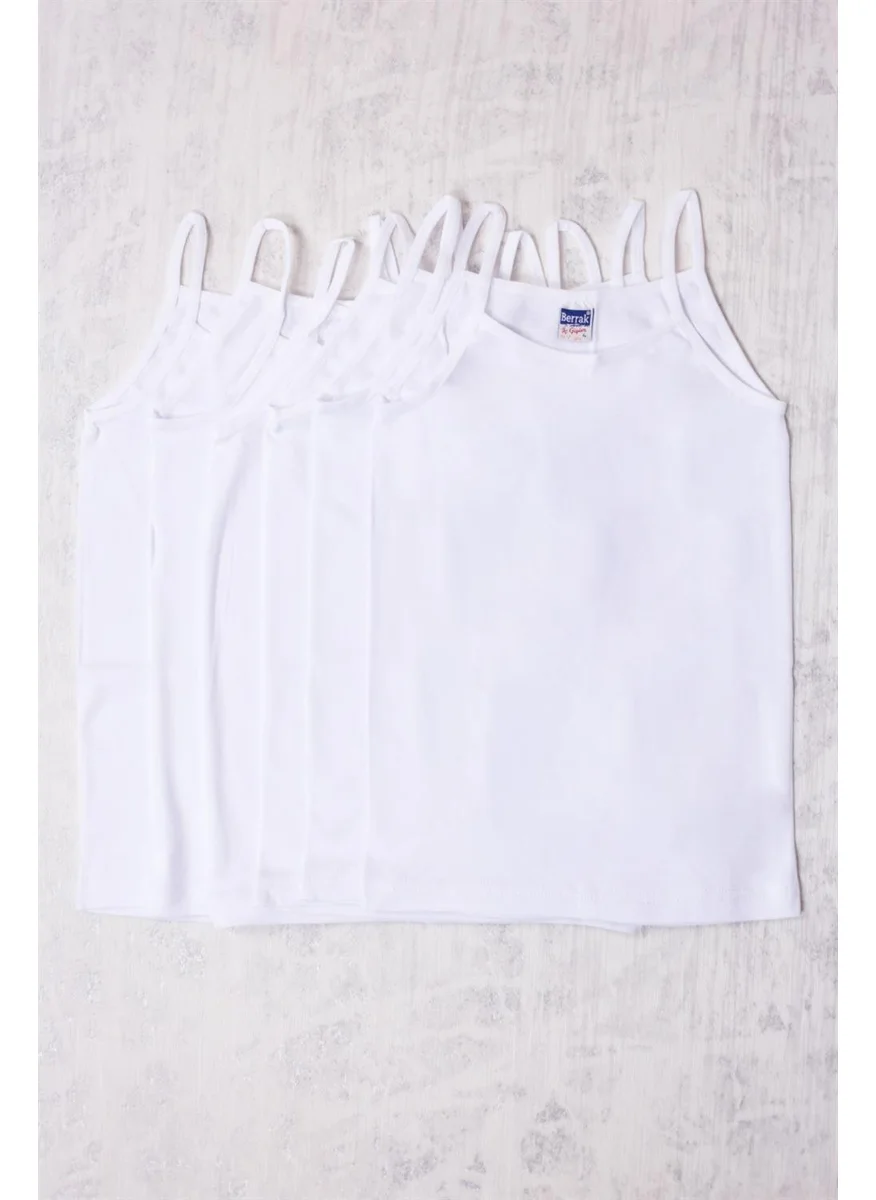 بيراك 6-Piece Girls' Rope Suspender Undershirt