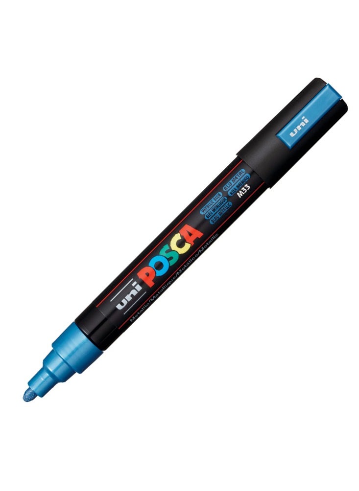 Paint Marker Medium Bullet Tip Metallic Blue Ink
