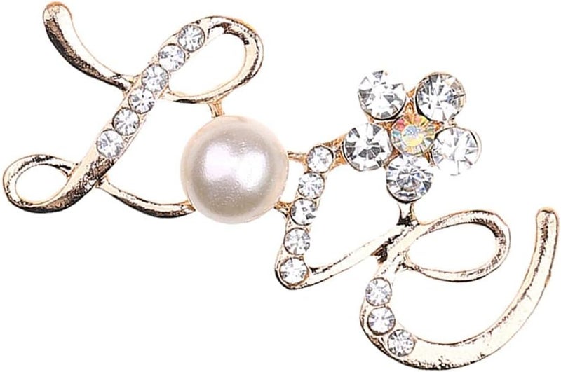 كلاراكو مجموعة من 10 أزرار لؤلؤية مرصعة بأحجار الراين بتصميم "الحب"، ذات ظهر مسطح، مثالية لتزيين حفلات الزفاف، وصنع هدايا يدوية للأمهات، وربطات الشعر، والخياطة. - Image 2