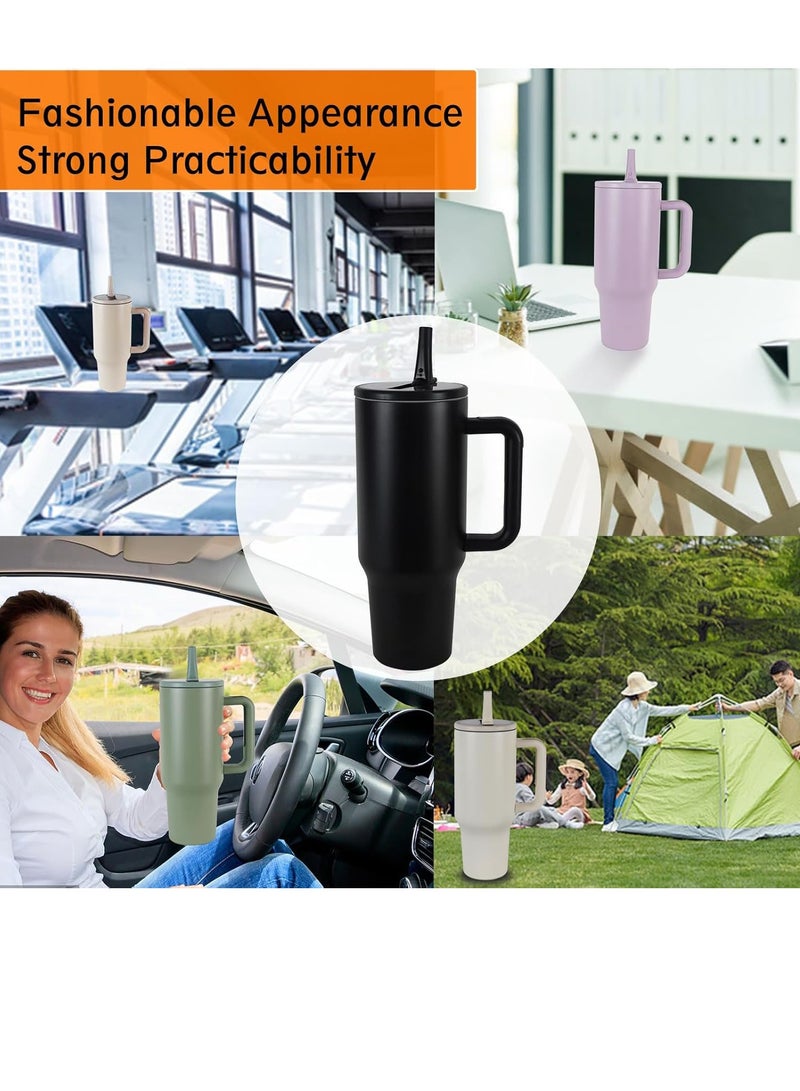 40 oz Tumbler with Handle and Flip Straw Travel Mug Cup for Water Iced Tea or Coffee Smoothie and More  - Image 4