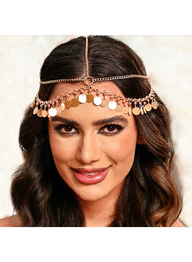 أوكملا سلسلة رأس بوهو من الترتر، مجوهرات ذهبية، سلاسل شعر، عصابة رأس للمهرجانات، إكسسوارات شعر للنساء والفتيات - Image 2
