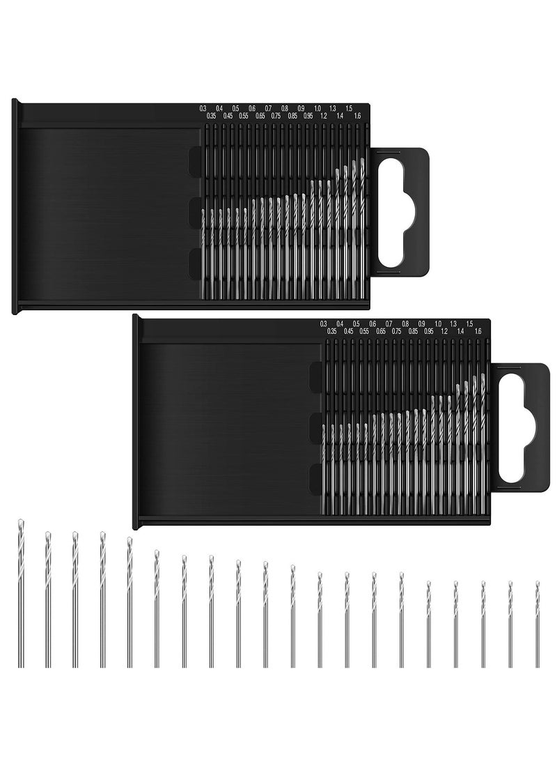 Generic - 40-Piece 0.3-1.6 mm Mini Drill Bit Set, Drill Bits Small Shank Twist Drill, High Speed Steel Boards Tiny Drill Bits - Image 1