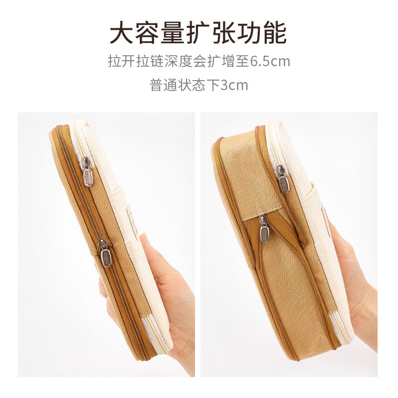 Anko Stationery Japanese And Korean Style Macaron Color-Matching Can Be Transformed Into Large Capacity Upgraded Pencil Case Stationery Box - Image 4