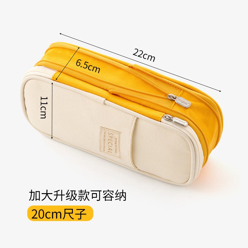 Anko Stationery Japanese And Korean Style Macaron Color-Matching Can Be Transformed Into Large Capacity Upgraded Pencil Case Stationery Box - Image 5