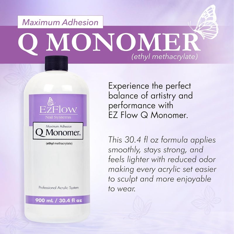 EzFlow Q Monomer for False Nails - 900 mL (30.4 fl oz) Professional Acrylic System - Image 3