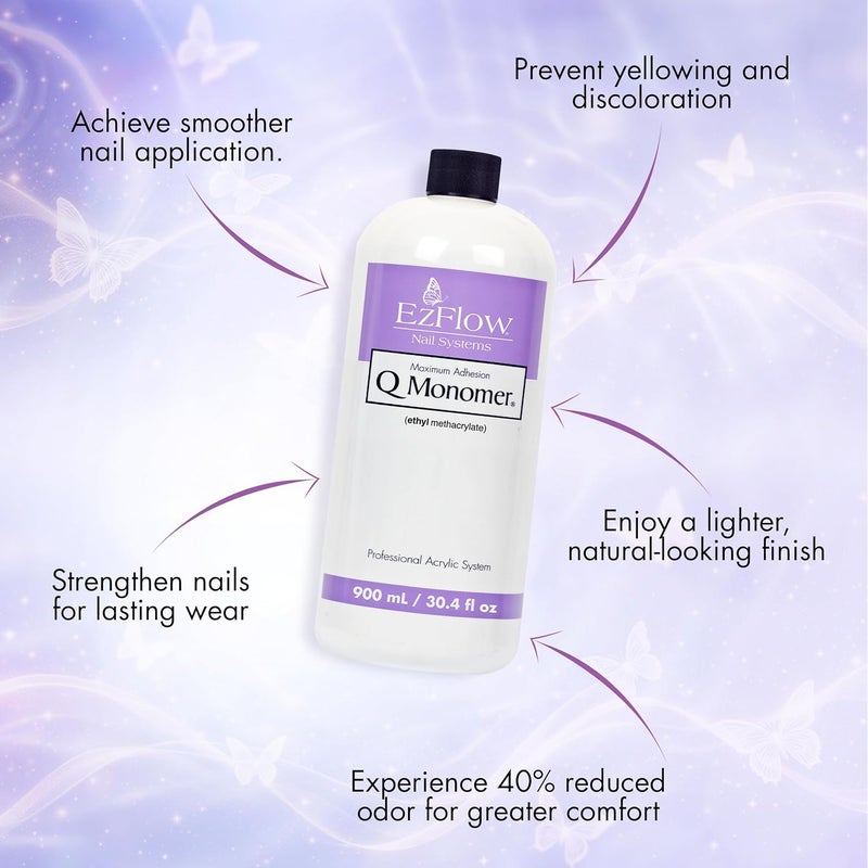 EzFlow Q Monomer for False Nails - 900 mL (30.4 fl oz) Professional Acrylic System - Image 4