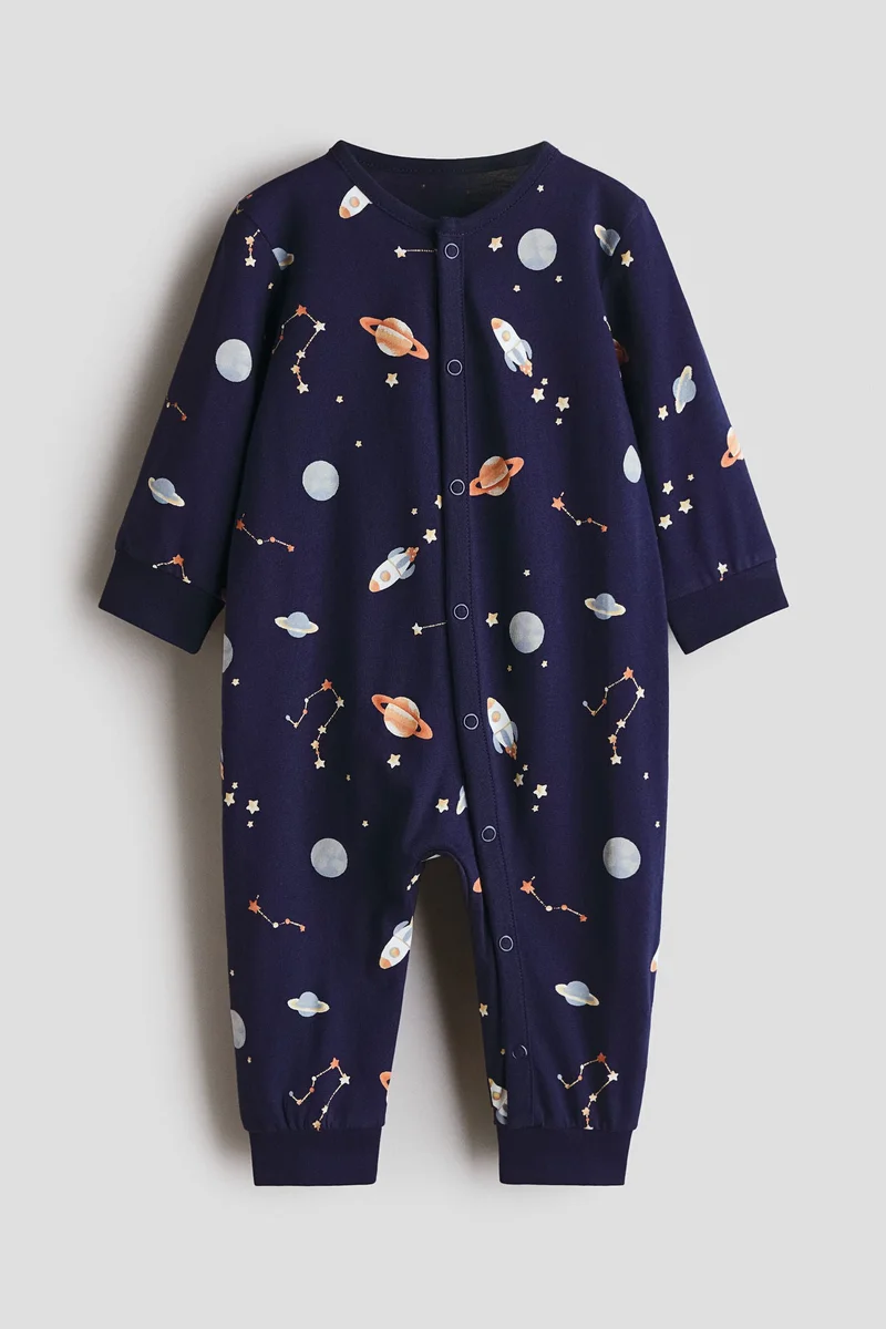 H&M Frill-detail cotton sleepsuit