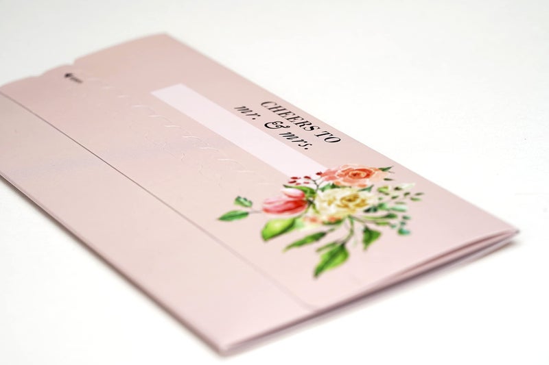 ZipGifts Wedding Card | Zip-Open Money Holder w/Clear Plastic Window for Cash, Check, & Gift Card (Cheers to Mr & Mrs) - Image 3