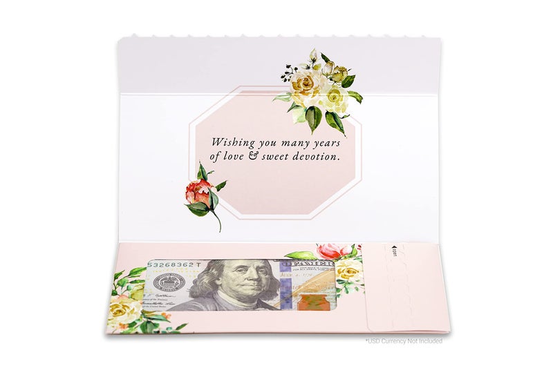 ZipGifts Wedding Card | Zip-Open Money Holder w/Clear Plastic Window for Cash, Check, & Gift Card (Cheers to Mr & Mrs) - Image 5