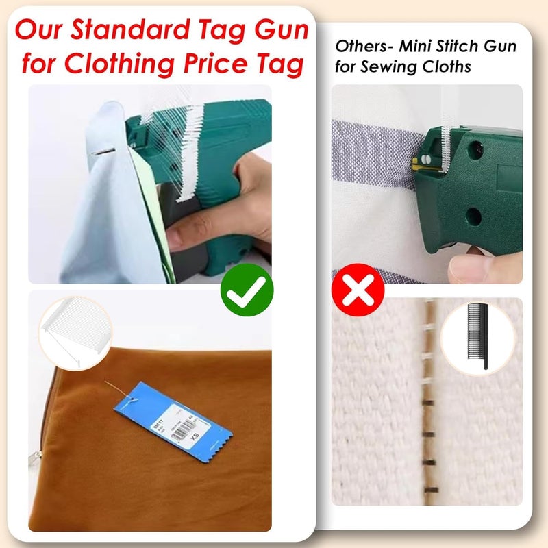 BSONE Price Tagging Gun for Clothing,(Not Stitch Gun) Standard Retail Price Tag Attacher Gun for Clothes with 6 Needles & 1000pcs 2" Barbs Fasteners for Store - Image 3