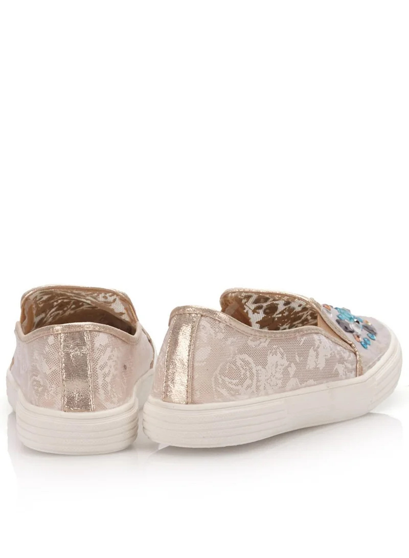 QQ Fish Embelish lace Slip Ons