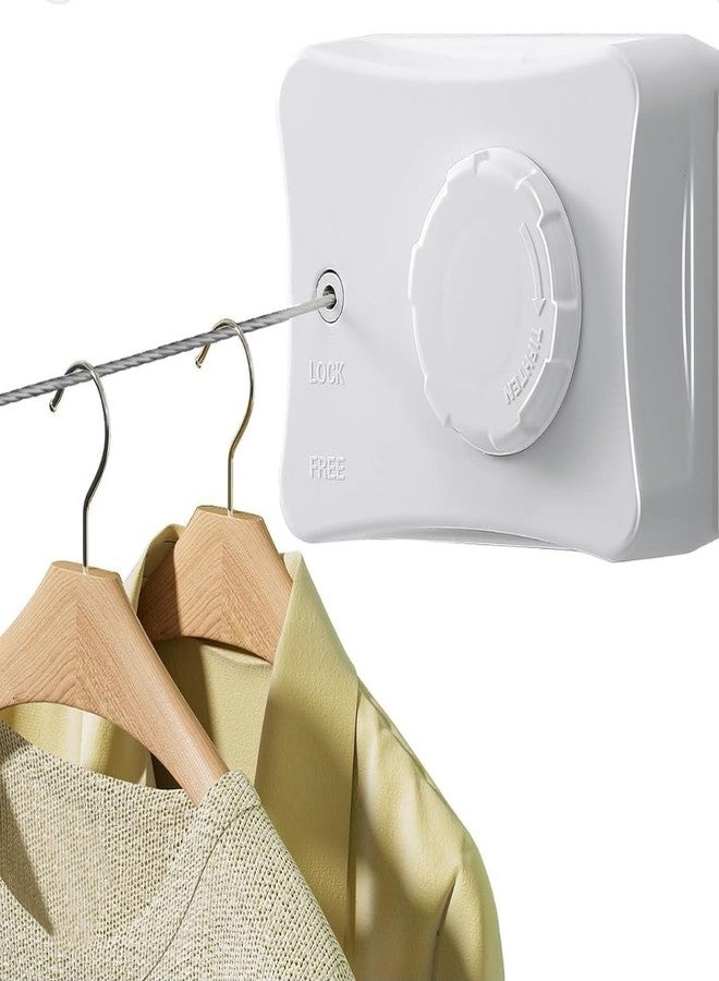 KACOOL Retractable Clothesline 5 Metre – Wall Mounted Indoor & Outdoor Drying Line (Single/Double Line), ABS Housing & 304 Stainless Steel Wire for Bathroom, Balcony, Laundry Room (Single Line) - Image 1