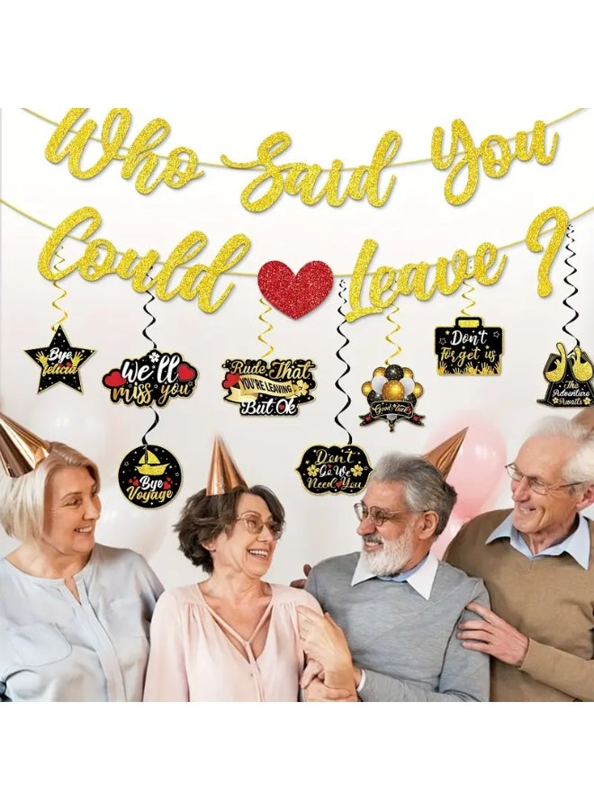 Going Away Party Decorations; Who Said You Could Leave Banner; Farewell Party Card; Graduation Party Decorations; Retirement Party Decorations; Farewell Party Decorations