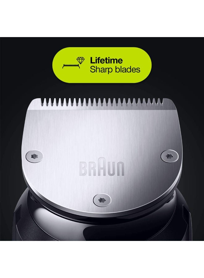 BRAUN 10-In-1 Beard Trimmer MGK7221 With Hair And Nose Trimmer And Gillette Razor- For Face And Hair T- Body Grooming & Clean Shaving-Gift Set 2 Pin Bathroom Plug Dark Grey - Image 4