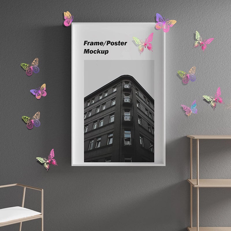 ساوروبيب Saoropeb 3D Butterfly Wall Decor 48 PCS 4 Styles 3 أحجام زخارف الفراشة الأرجواني لزخارف عيد الميلاد زخارف الحفلات زخارف الكعكة ملصقات قابلة للإزالة (ليزر Pinkpurple) - Image 5