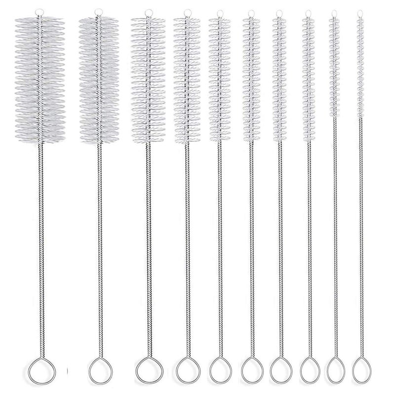 desin Long Straw Brush, Nylon Pipe Tube Cleaner 8-ihch 10 Different Diameters Set of 10 - Image 1