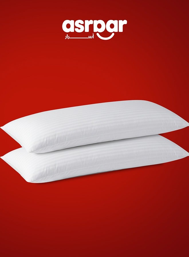 Asraar 2 Piece | Long Sleeping Pillow Microfiber - White 150x50cm - Image 1
