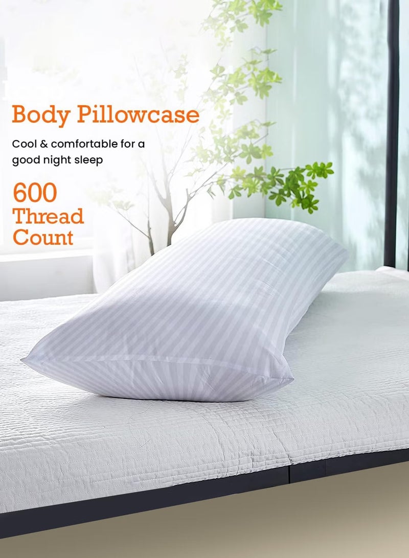 Asraar 2 Piece | Long Sleeping Pillow Microfiber - White 150x50cm - Image 4